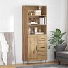 vidaXL Highboard mit Schubladen 2 pcs Artisan-Eiche Holzwerkstoff