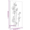 vidaXL Garten-Wanddeko 105x55 cm Cortenstahl Bambus-Design