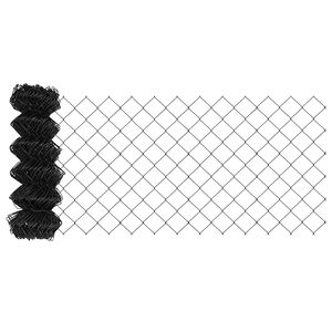 vidaXL Maschendrahtzaun 10 x 0,4 m Stahl Grau