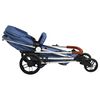 vidaXL 2-in-1-Kinderwagen Marineblau Aluminium