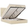 vidaXL Ottoman-Bett mit Matratze & LEDs Creme 140x190 cm Stoff