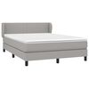 vidaXL Boxspringbett mit Matratze Hellgrau 140x200 cm Stoff