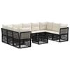 vidaXL Gartensofa-set 10 pcs Schwarz Poly-Rattan