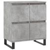 vidaXL Sideboards 3 Stk. Betongrau Holzwerkstoff