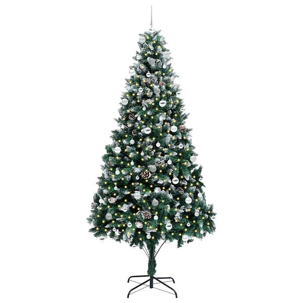 vidaXL K&uuml;nstlicher Weihnachtsbaum mit 300 LEDs mit St&auml;nder Gr&uuml;n 240 cm
