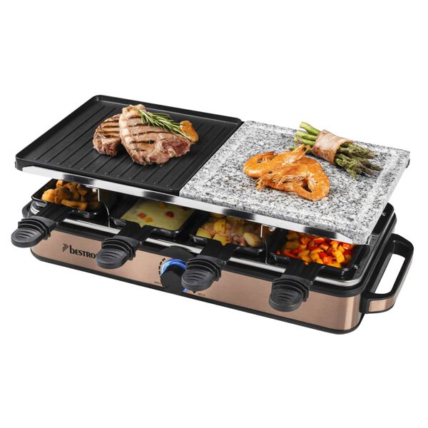 Bestron Raclette-Grill ARG1200CO 1400 W Kupfern
