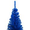 vidaXL K&uuml;nstlicher Weihnachtsbaum Beleuchtung & Kugeln Blau 180 cm