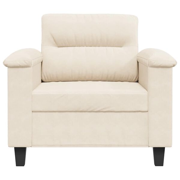 vidaXL Sessel Beige 60 cm Mikrofasergewebe