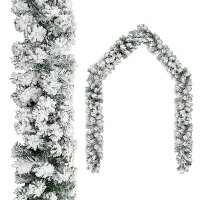vidaXL Weihnachtsgirlande mit LEDs & Kugeln Grün 5 m PVC