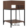 vidaXL Nachttisch Braun Eichen-Optik 40 x 40 x 61 cm Holzwerkstoff