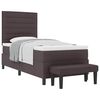 vidaXL Boxspringbett mit Kopfteil Dunkelbraun 80 x 200 cm Stoff