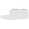 vidaXL Bettgestell mit Kopfteil und LED-Leuchten Wei&szlig; 180x200 cm