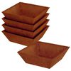 vidaXL Garten-Pflanzgef&auml;&szlig; 5 pcs Rostig 50 x 50 x 15 cm Wetterfeststahl