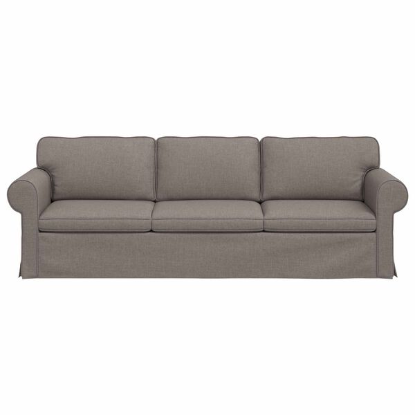 vidaXL Sofa Taupe Gesamtabmessungen: 245 x 82 x 80 cm (B x T x H) Samt