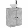 vidaXL Badezimmerschrank mit Waschbecken Betongrau 54 x 35 x 83 cm