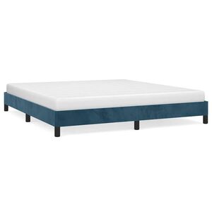 vidaXL Bettgestell ohne Matratze Dunkelblau 180x200 cm Samt