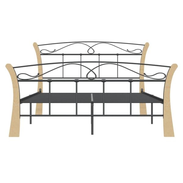 vidaXL Bettgestell Schwarz Metall 120x200 cm