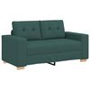 vidaXL Sofa 3 pcs Dunkelgr&uuml;n 221 x 80 x 80 cm Leinenmischgewebe