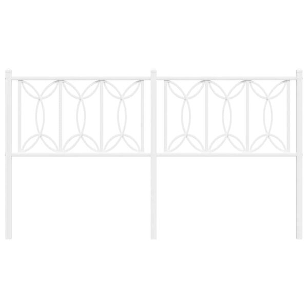 vidaXL Kopfteil Metall Wei&szlig; 150 cm