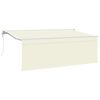 vidaXL Einziehbare Markise Creme 350 x 200 cm Polyester und Aluminium