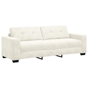 vidaXL 3-Sitzer Sofa Creme 180 cm Samt