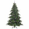 vidaXL K&uuml;nstlicher klappbarer Weihnachtsbaum Gr&uuml;n 210 cm PVC und Stahl