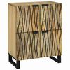 vidaXL Sideboard Braun 60 x 33 x 75 cm massives Mangoholz