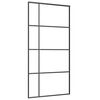vidaXL Schiebet&uuml;r mit Beschlag Schwarz 102,5x205 cm ESG-Glas