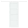 vidaXL Schiebet&uuml;r Wei&szlig; 73,5 x 198,5 cm Massives Kiefernholz