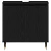 vidaXL Waschbeckenschrank mit Tür Schwarz Eichen-Optik 58 x 33 x 60 cm