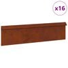 vidaXL Schneckenzaun 16 stk. 100 x 3,5 x 25 cm Wetterfeststahl