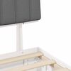 vidaXL Bettgestell mit gepolstertem Kopfteil Hellgrau 140 x 200 cm