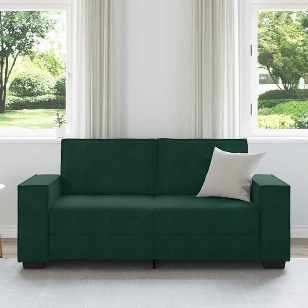 vidaXL 2-Sitzer-Sofa Dunkelgr&uuml;n 180x78x84 cm Samt