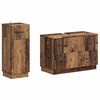 vidaXL 2-teiliges Badezimmer Schrank Set HOORN Altholz Holzwerkstoff