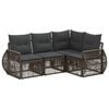 vidaXL Gartensofa-set 4 pcs Grau und Dunkelgrau Poly-Rattan