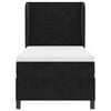 vidaXL Boxspringbett mit Matratze Schwarz 200 x 90 cm Polyester
