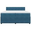 vidaXL Boxspringbett mit Matratze Blau 200x200 cm Samt