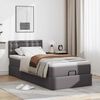 vidaXL Ottoman-Bett mit Matratze Grau 80x200 cm Kunstleder