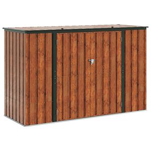 vidaXL Gartenlagerbox Braun 214 x 82 x 132 cm Stahl