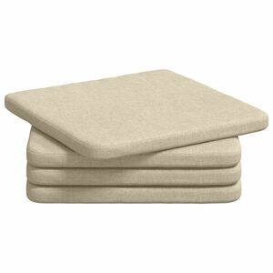 vidaXL Sitzkissen 4 pcs Creme 40 x 40 x 3 cm Stoff