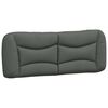 vidaXL Bett mit Matratze "Hvar" Dunkelgrau 140x190 cm Stoff