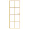 vidaXL Innent&uuml;r Schlank Golden 76x201,5 cm Hartglas und Aluminium