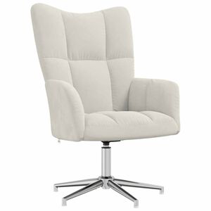 vidaXL Relaxsessel Cremewei&szlig; Samt