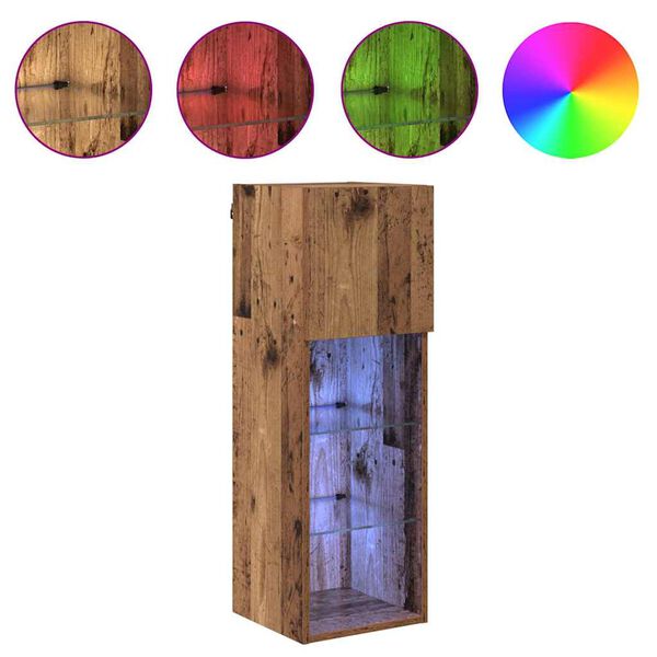 vidaXL Wandmontierte TV-Schr&auml;nke 2 pcs Altholz 30,5 x 30 x 90 cm