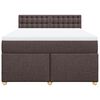 vidaXL Boxspringbett mit Matratze Dunkelbraun 140x190 cm Stoff