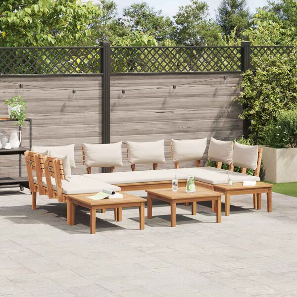 vidaXL Gartensofa-set 4 pcs Braun und Creme
