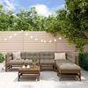 vidaXL 7-tlg. Garten-Lounge-Set mit Kissen Honigbraun Massivholz