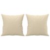 vidaXL 2-Sitzer-Sofa mit Zierkissen Creme 140 cm Stoff