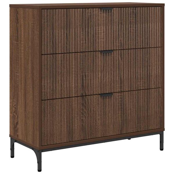 vidaXL Sideboard Braun Eichen-Optik 79,5 x 33 x 82 cm Holzwerkstoff