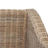vidaXL 2-tlg. Sofagarnitur mit Kissen Natur Rattan